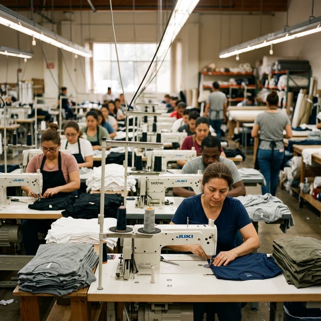 Industrial sewing floor standards for high-capacity runs
