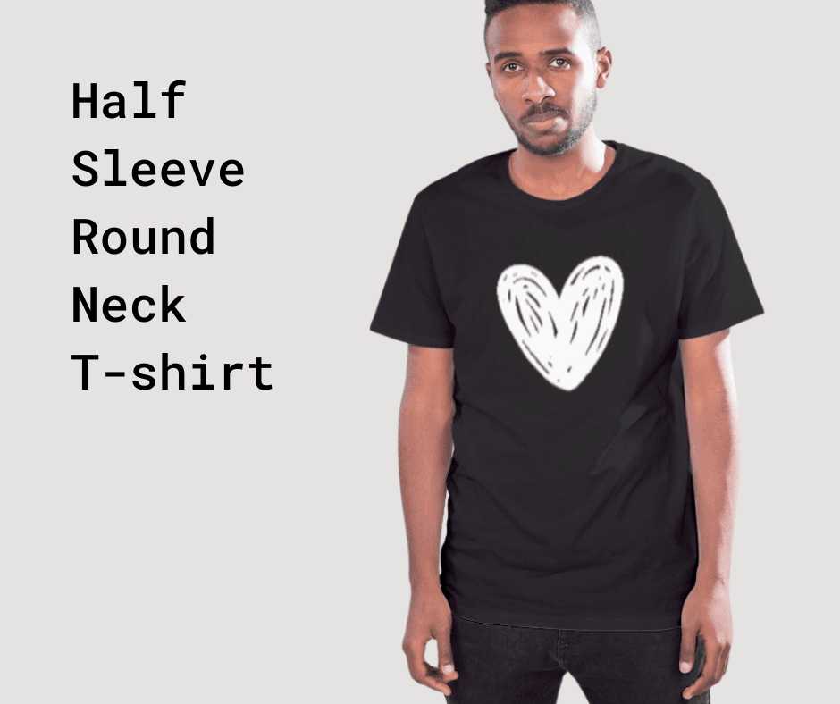 Men's 180 GSM Half Sleeve Round Neck T-shirt