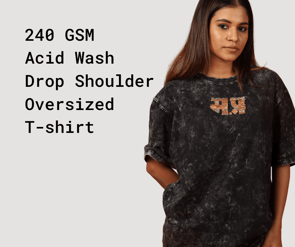 Women's 240 GSM Dropshoulder Acid Wash Oversized T-shirt